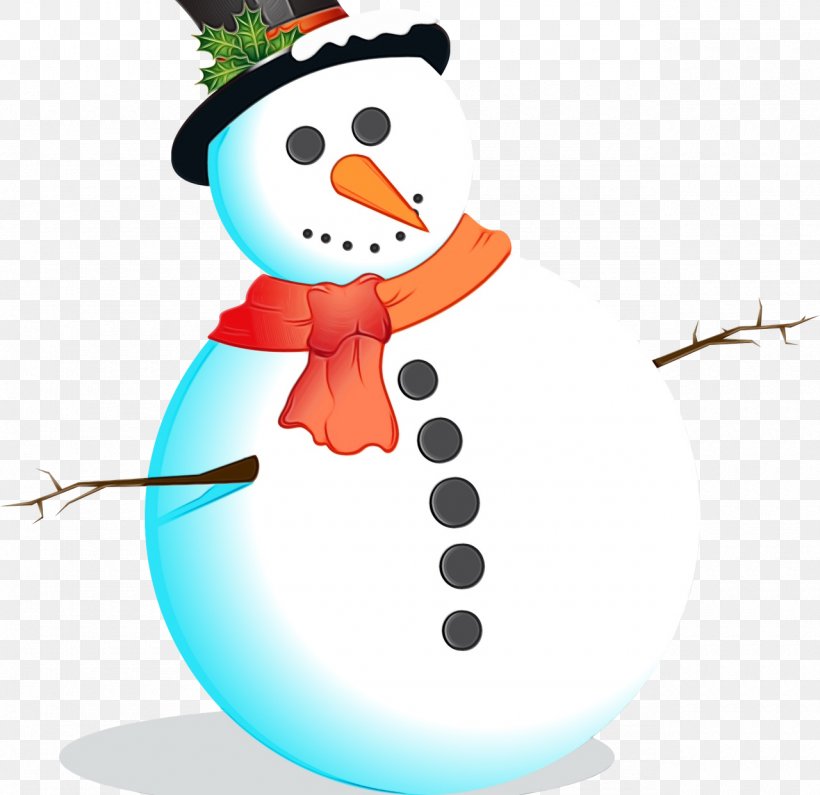 Snowman, PNG, 1280x1242px, Watercolor, Cartoon, Paint, Snowman, Wet Ink Download Free