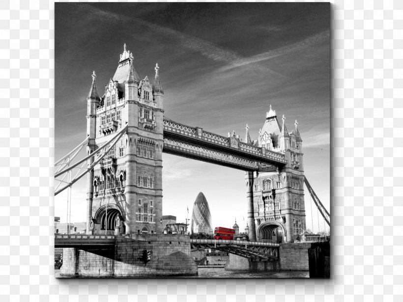 Tower Bridge London Bridge Bus Mural Black And White, PNG, 1400x1050px, Tower Bridge, Arch, Black And White, Bridge, Bus Download Free