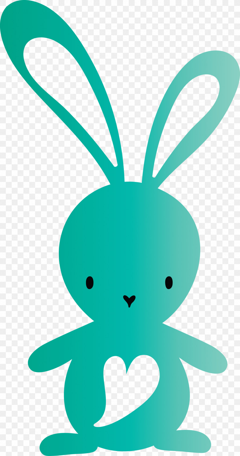 Cute Easter Bunny Easter Day, PNG, 1582x3000px, Cute Easter Bunny, Animal Figure, Easter Day, Green, Turquoise Download Free