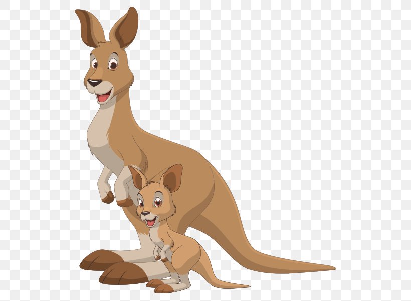 Baby Kangaroo Vector Graphics Clip Art Illustration, PNG ...