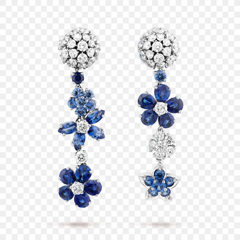 Earring Sapphire Van Cleef & Arpels Jewellery Watch, PNG, 1024x1024px, Earring, Blue, Body Jewellery, Body Jewelry, Bracelet Download Free