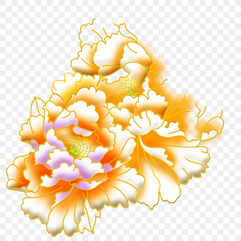 Floral Design Gold Peony, PNG, 1417x1417px, Floral Design, Art, Chrysanths, Computer Graphics, Cut Flowers Download Free
