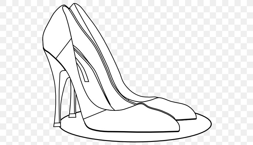 High-heeled Footwear Shoe Line Art Clip Art, PNG, 555x470px, Watercolor, Cartoon, Flower, Frame, Heart Download Free