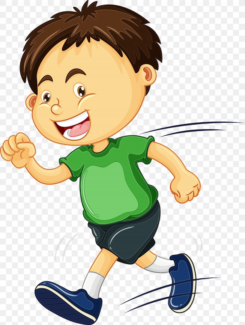 Cartoon Playing Sports Play Child Finger, PNG, 2255x2999px, Running Boy ...