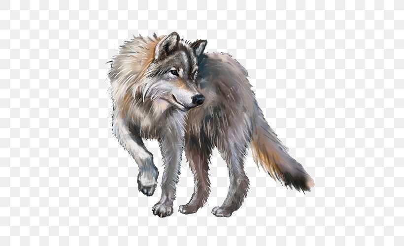 Gray Wolf Royalty-free, PNG, 500x500px, Gray Wolf, Art, Canis Lupus Tundrarum, Carnivoran, Coyote Download Free