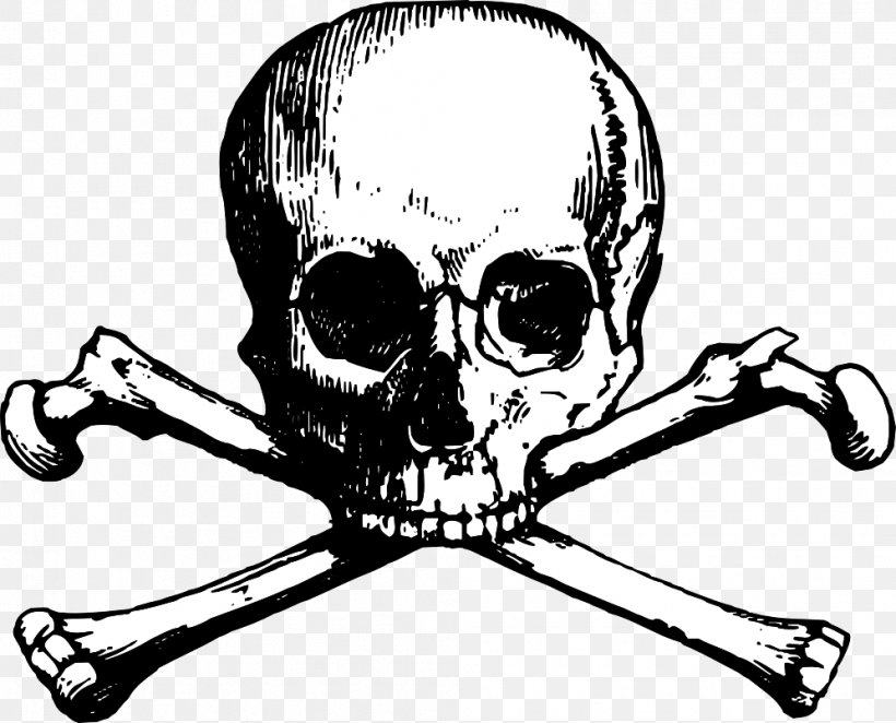 Skull And Bones Skull And Crossbones Clip Art, PNG, 996x805px, Skull And Bones, Artwork, Black And White, Bone, Death Download Free