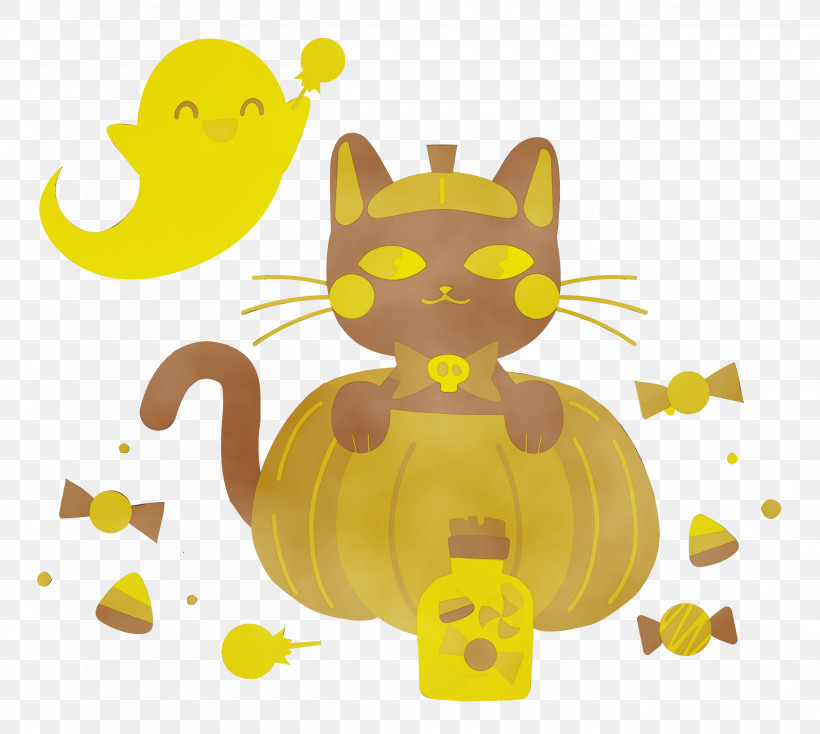 Cat Dog Cartoon Yellow Tail, PNG, 2500x2239px, Spooky Halloween, Biology, Cartoon, Cat, Dog Download Free