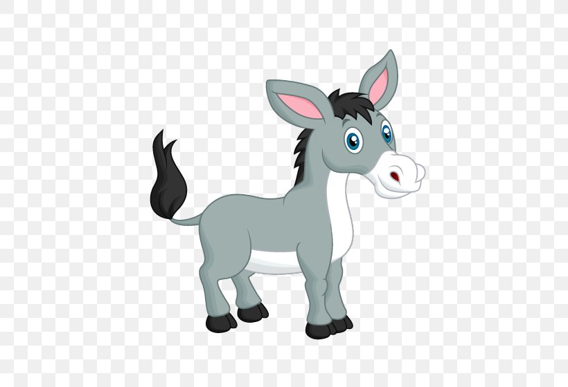 Donkey Cartoon, PNG, 545x560px, Donkey, Animation, Cartoon, Fictional Character, Horse Download Free