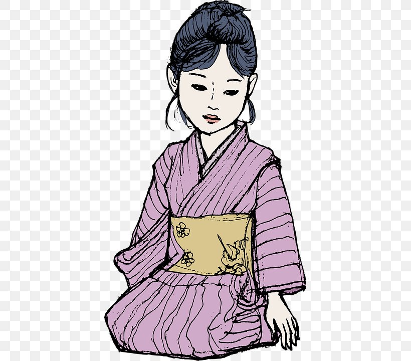 Japanese Dolls Kimono Coloring Book Culture, PNG, 403x720px, Watercolor, Cartoon, Flower, Frame, Heart Download Free