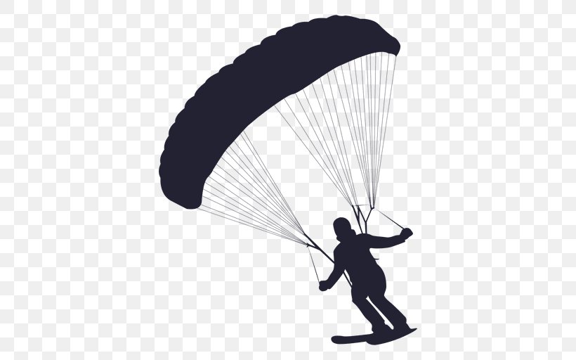 Paragliding Parachute Silhouette Drawing Speed Flying, PNG, 512x512px, Paragliding, Air Sports, Drawing, Parachute, Parachuting Download Free