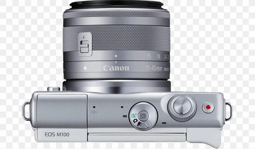 Canon EOS M100 Mirrorless Interchangeable-lens Camera, PNG, 850x499px, Canon Eos M100, Active Pixel Sensor, Apsc, Camera, Camera Lens Download Free