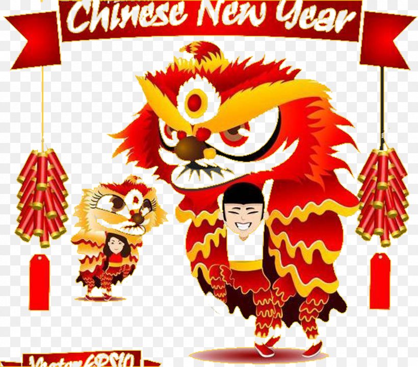 Lion Dance Dragon Dance Chinese New Year Illustration, PNG, 1287x1129px, Lion Dance, Art, Chinese New Year, Dance, Dragon Download Free