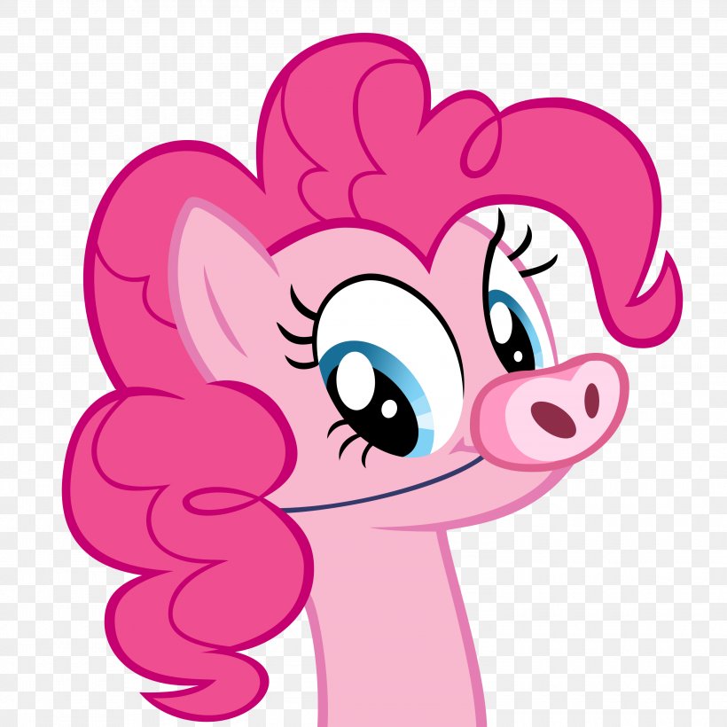 Pinkie Pie Pony Piggie Pie, PNG, 3000x3000px, Watercolor, Cartoon, Flower, Frame, Heart Download Free