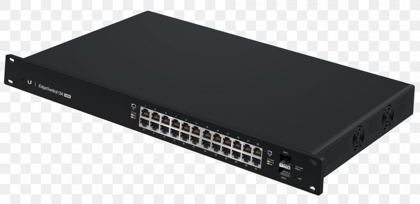 Network Switch Small Form-factor Pluggable Transceiver Computer Network Gigabit Ethernet Ubiquiti Networks, PNG, 2000x975px, Network Switch, Audio Receiver, Computer Accessory, Computer Component, Computer Network Download Free