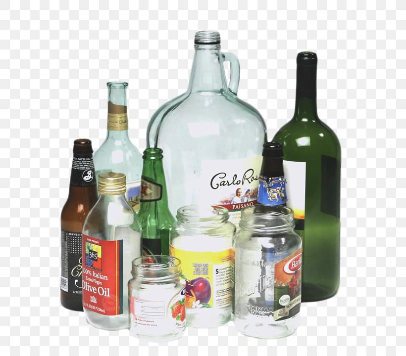 Glass Bottle Glass Recycling Jar, PNG, 720x720px, Glass Bottle, Alcohol, Alcoholic Beverage, Aluminum Can, Bottle Download Free