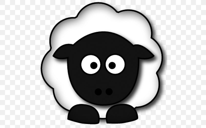 Snout White Character Fiction Clip Art, PNG, 512x512px, Snout, Black, Black And White, Black M, Character Download Free