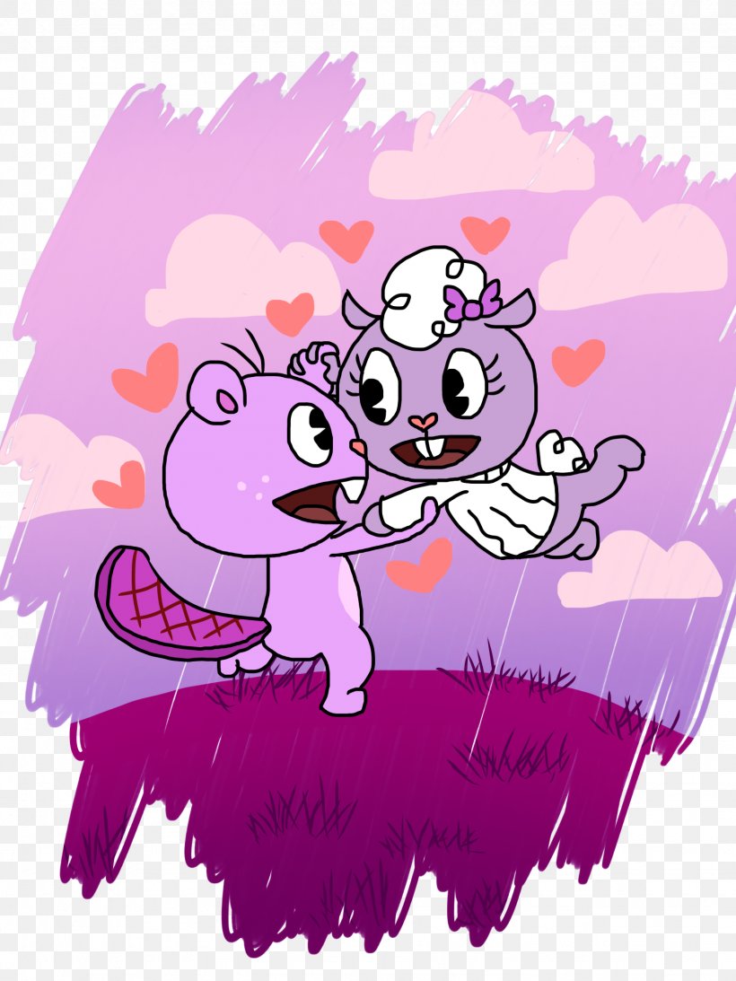 Toothy Flippy Lammy Cuddles DeviantArt, PNG, 1536x2048px, Watercolor, Cartoon, Flower, Frame, Heart Download Free