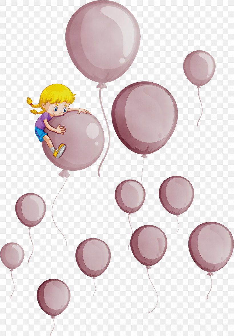 Balloon Pink M, PNG, 2085x2999px, Balloon, Paint, Pink M, Watercolor, Wet Ink Download Free