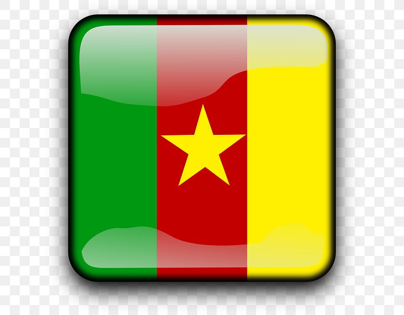 Yellow Flag Font, PNG, 640x640px, Cameroon, Button, Flag, Flag Of Cameroon, Icon Download Free