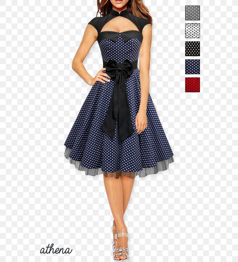 1950s Cocktail Dress Vintage Clothing Polka Dot, PNG, 600x900px, Dress, Bridal Party Dress, Clothing, Cocktail Dress, Day Dress Download Free