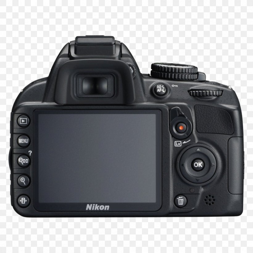 Nikon D3100 Digital SLR Photography Camera, PNG, 1000x1000px, Nikon D3100, Active Pixel Sensor, Camera, Camera Accessory, Camera Lens Download Free
