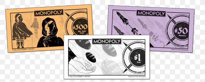 USAopoly Monopoly Tabletop Games & Expansions Board Game, PNG, 800x331px, Monopoly, Attack On Titan, Board Game, Brand, Chorizo Download Free