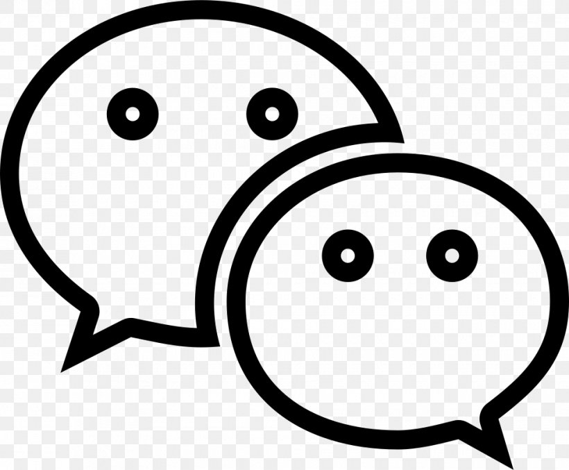 WeChat Online Chat Clip Art, PNG, 980x810px, Wechat, Area, Black, Black And White, Emotion Download Free