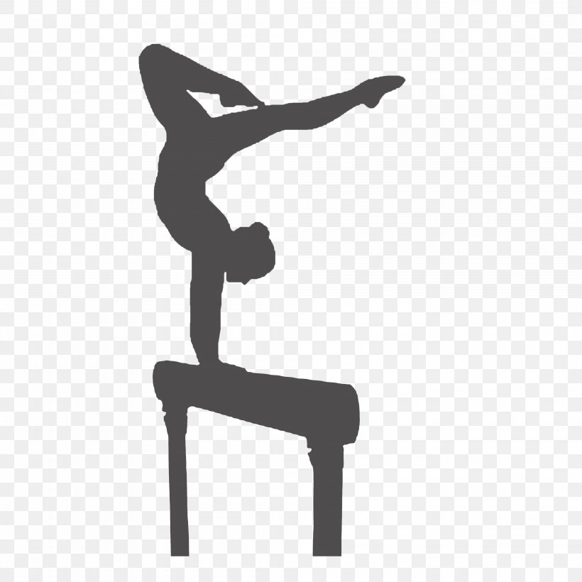 Artistic Gymnastics Silhouette Split Clip Art, PNG, 4000x4000px, Gymnastics, Arm, Artistic Gymnastics, Balance, Black And White Download Free