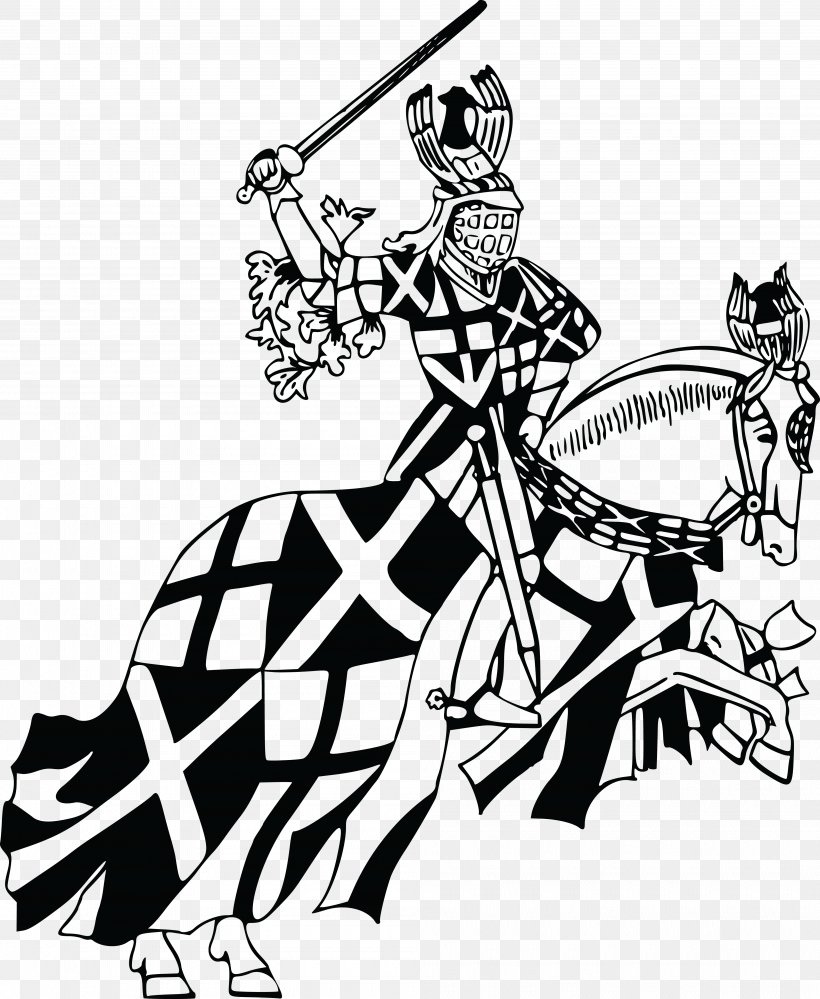 Clip Art Horse Knight Equestrian Image, PNG, 4000x4878px, Horse, Art, Artwork, Black, Black And White Download Free