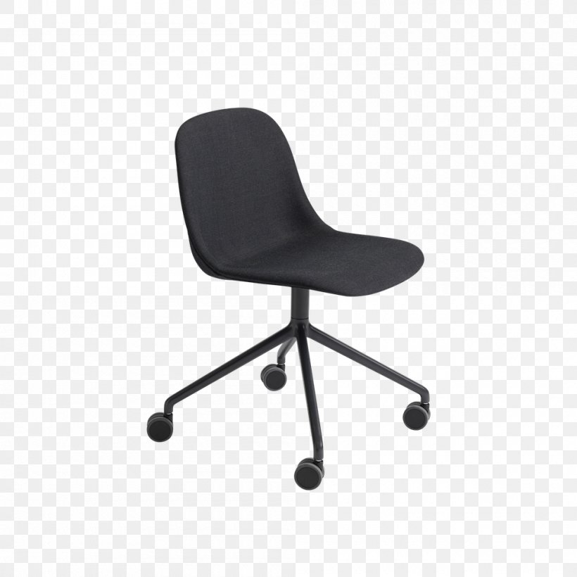 Swivel Chair Muuto Model 3107 Chair Upholstery, PNG, 1000x1000px, Chair, Armrest, Bedroom, Black, Caster Download Free