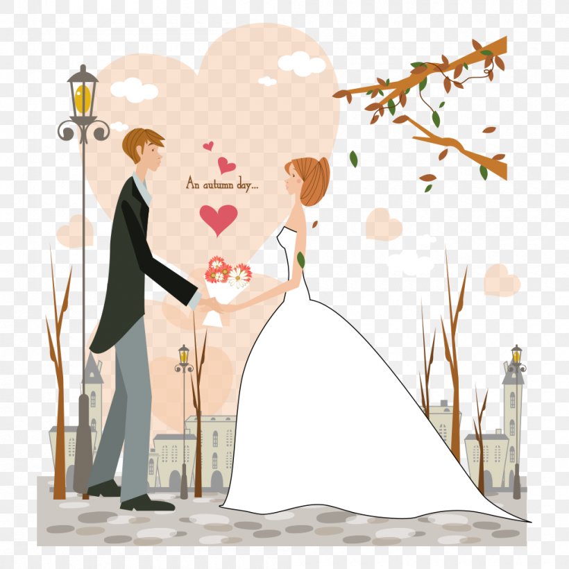 Valentines Day Couple Marriage, PNG, 1000x1000px, Valentines Day, Art, Cartoon, Couple, Drawing Download Free