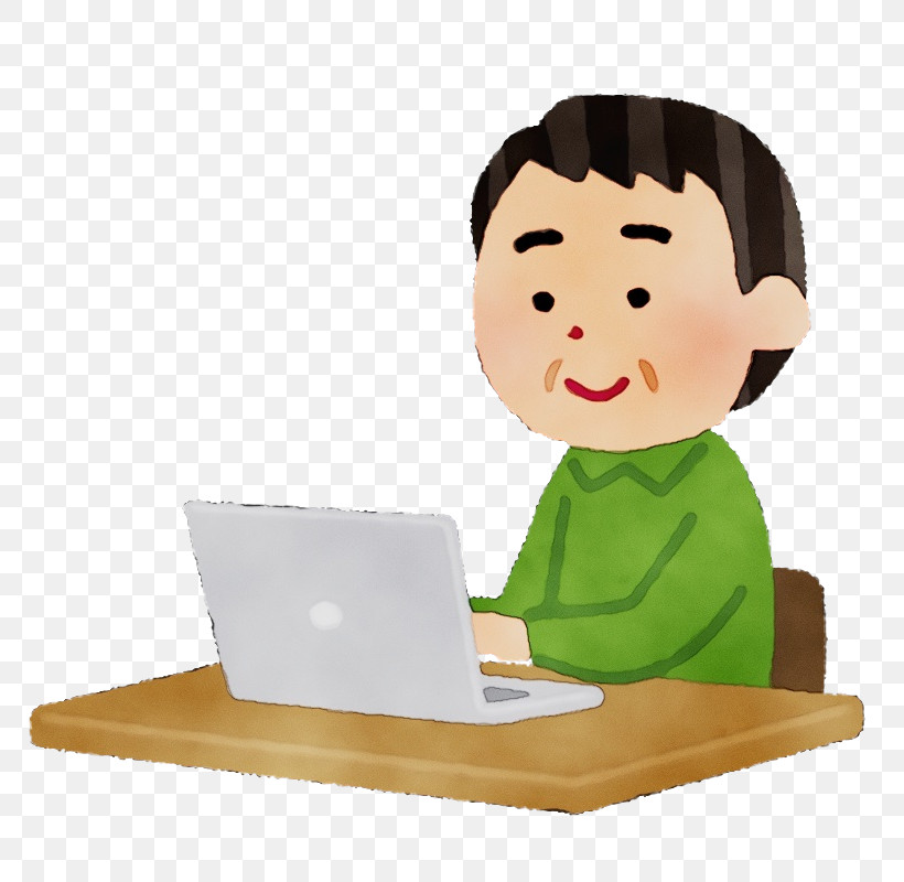 Cartoon Laptop Learning Desk, PNG, 796x800px, Watercolor, Cartoon, Desk, Laptop, Learning Download Free