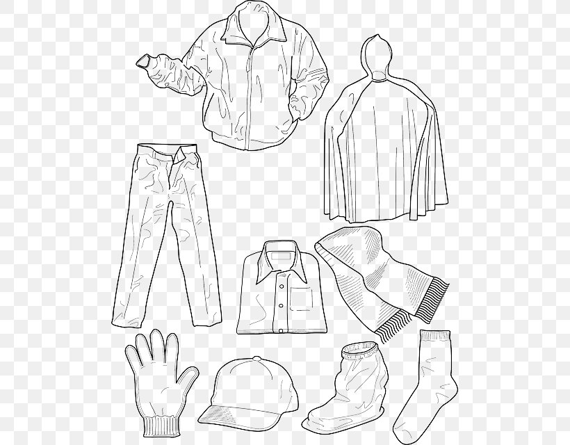 Colouring Pages Coloring Book Winter Clothing Children's Clothing, PNG