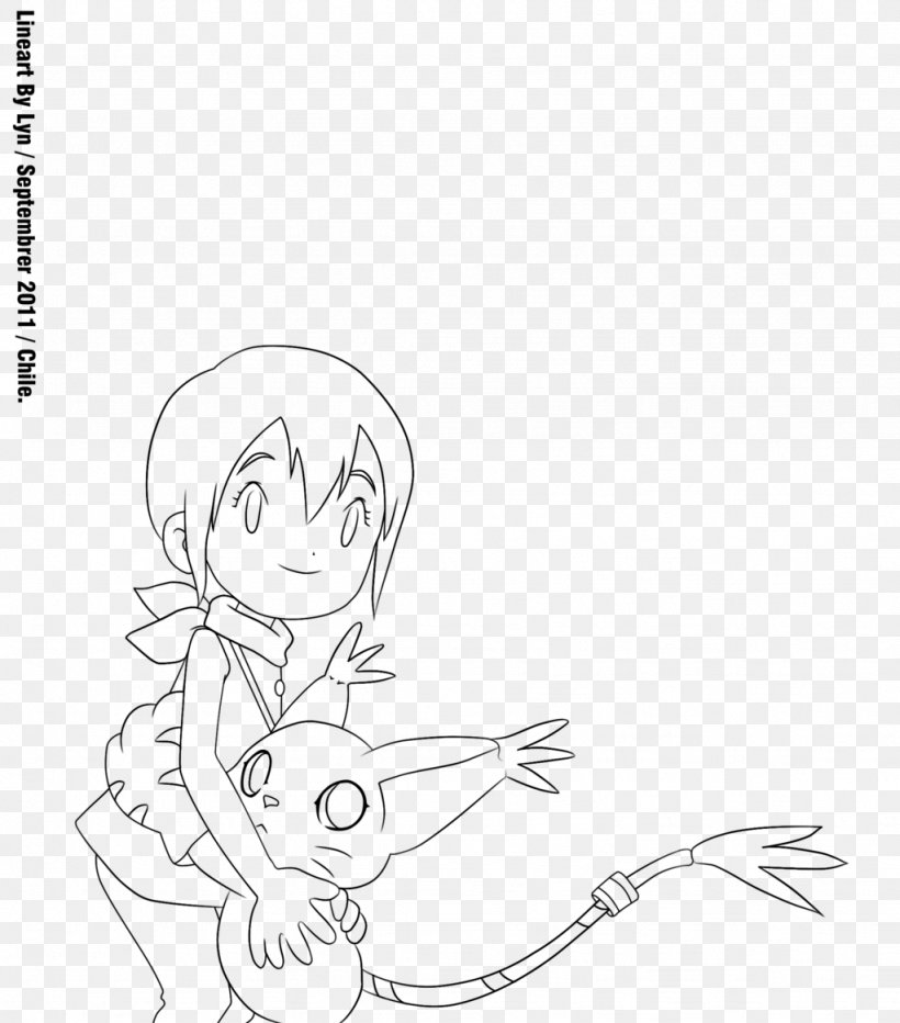 Gatomon Kari Kamiya Line Art Drawing Sketch, PNG, 1024x1164px, Watercolor, Cartoon, Flower, Frame, Heart Download Free