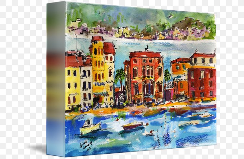 Sestri Levante Watercolor Painting Canvas Print, PNG, 650x535px, Painting, Acrylic Paint, Art, Artist, Artwork Download Free