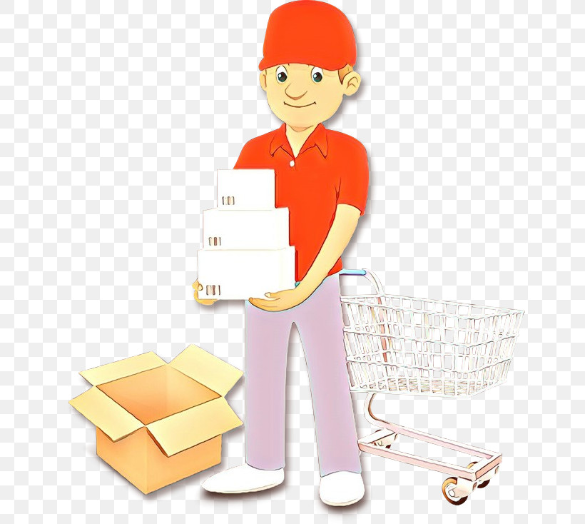 Cartoon Package Delivery Job Construction Worker, PNG, 678x734px, Cartoon, Construction Worker, Job, Package Delivery Download Free