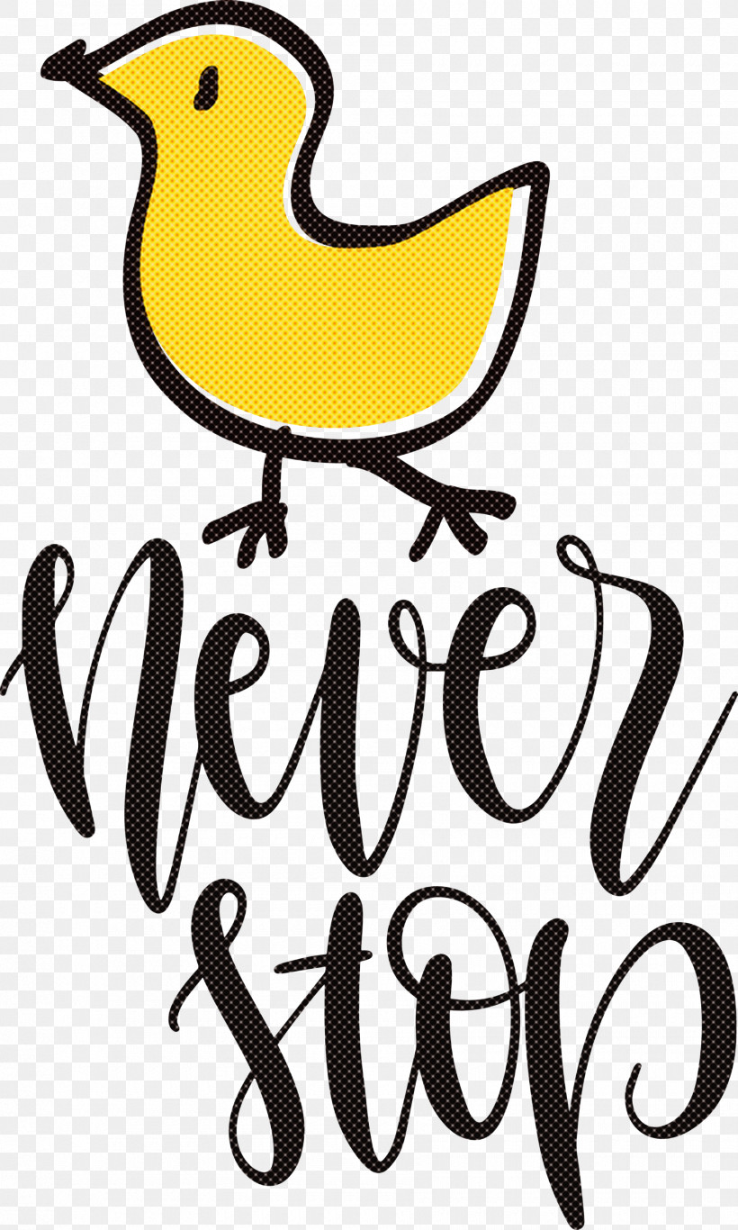 Never Stop Motivational Inspirational, PNG, 1800x3000px, Never Stop, Beak, Birds, Cartoon, Geometry Download Free