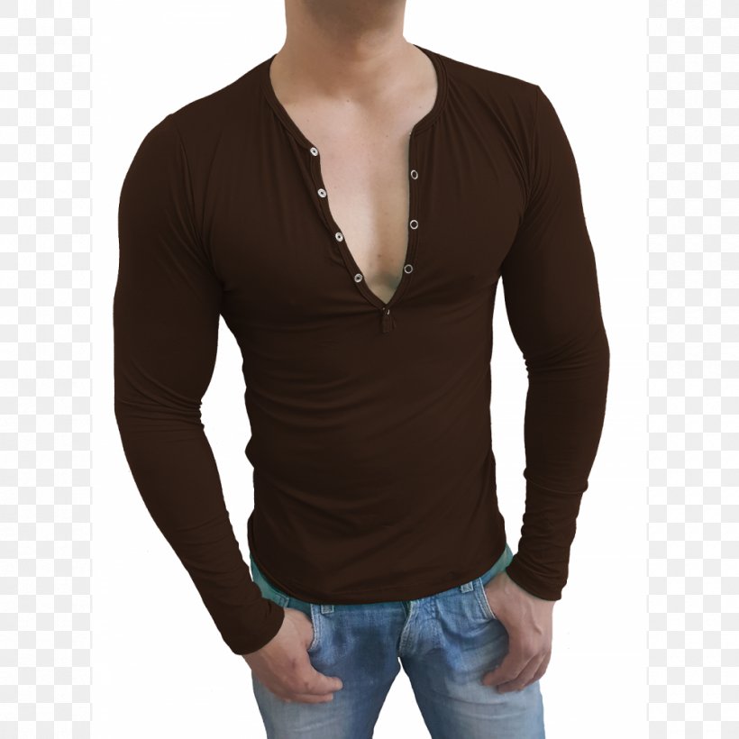 T-shirt Sleeve Henley Shirt Polo Shirt, PNG, 1000x1000px, Tshirt, Blouse, Blue, Brown, Button Download Free
