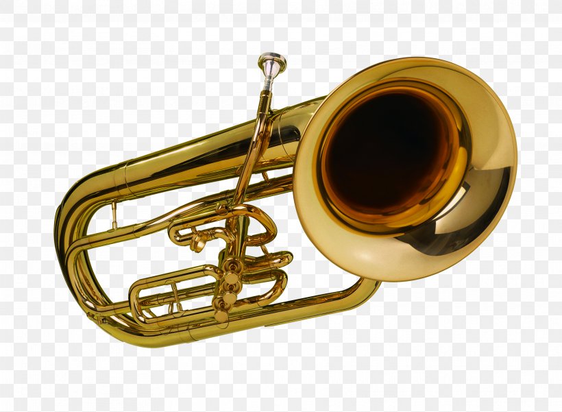 Trumpet Tuba Musical Instrument Wind Instrument Trombone, PNG, 3544x2599px, Watercolor, Cartoon, Flower, Frame, Heart Download Free