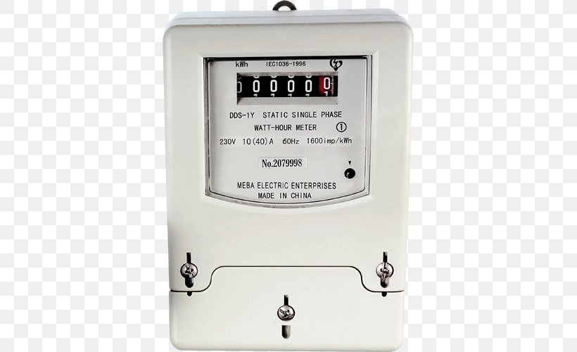 Electricity Meter Smart Meter Single-phase Electric Power Kilowatt Hour, PNG, 500x500px, Electricity Meter, Alternating Current, Electric Energy Consumption, Electrical Energy, Electricity Download Free