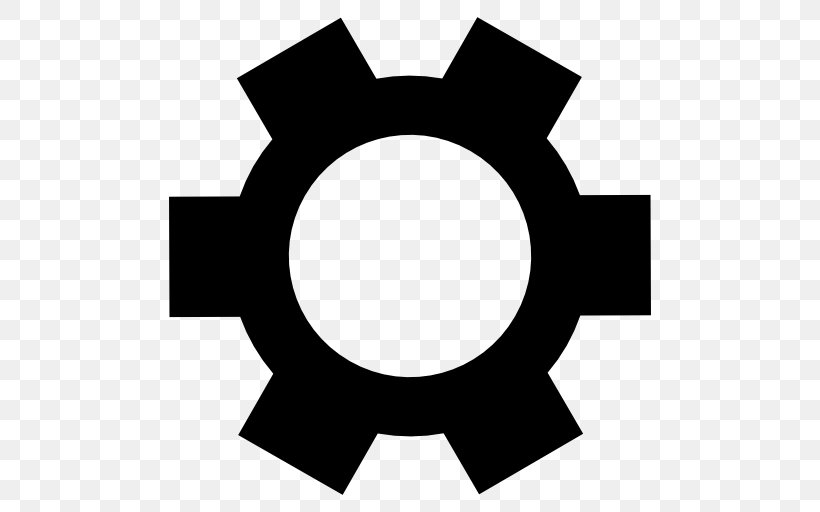 Gear Symbol Shape, PNG, 512x512px, Gear, Black, Black And White, Black Gear, Logo Download Free
