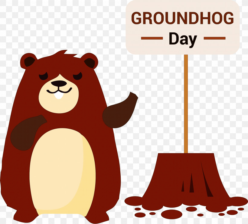 Groundhog Groundhog Day Happy Groundhog Day, PNG, 3000x2709px, Groundhog, Animal Figure, Bear, Brown Bear, Cartoon Download Free