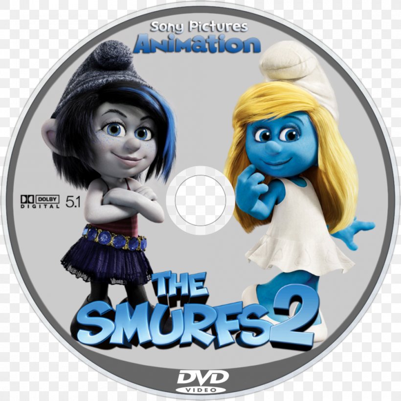 The Smurfs 2 DVD YouTube Blu-ray Disc, PNG, 1000x1000px, Smurfs 2, Animated Film, Bluray Disc, Dvd, Film Download Free