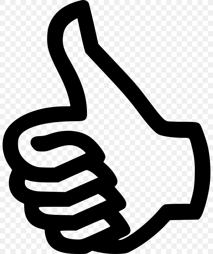 Thumb Signal Symbol, PNG, 802x980px, Thumb Signal, Area, Artwork, Black And White, Emoticon Download Free