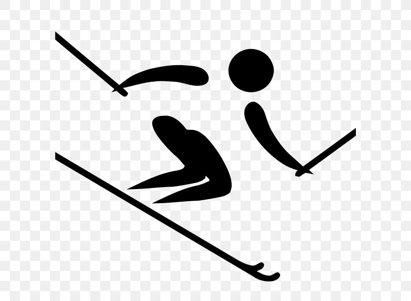 Alpine Skiing At The 2018 Olympic Winter Games Learning To Ski 1948 Winter Olympics, PNG, 600x600px, Learning To Ski, Alpine Skiing, Area, Black, Black And White Download Free