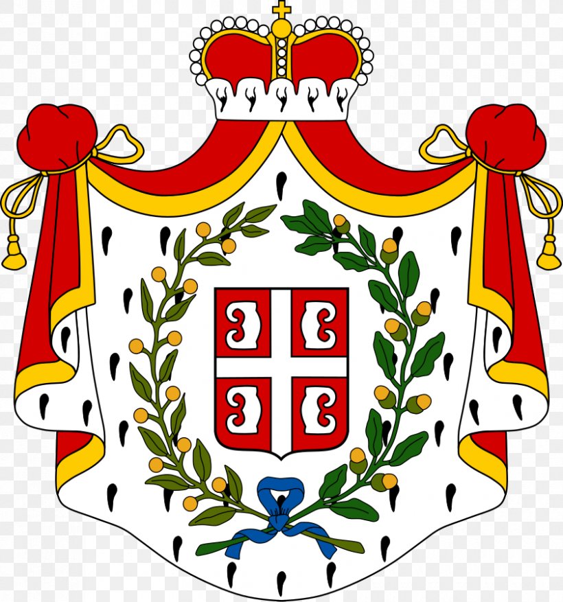Principality Of Serbia Kingdom Of Serbia Coat Of Arms Of Serbia, PNG, 840x899px, Serbia, Area, Artwork, Christmas, Christmas Decoration Download Free