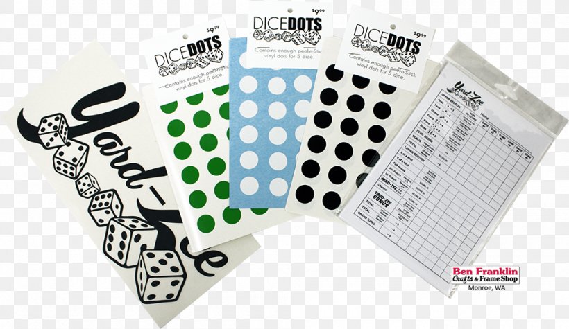 Ben Franklin Crafts And Frame Shop Lawn Games Yahtzee Yard, PNG, 1000x580px, Ben Franklin Crafts And Frame Shop, Ben Franklin Crafts Frame Shop, Brand, Dice, Family Download Free