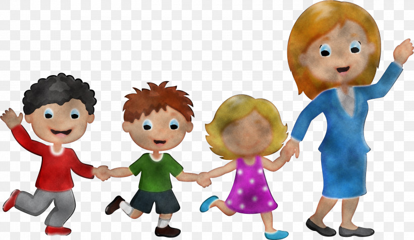 Cartoon Child People Toy Sharing, PNG, 3000x1744px, Cartoon, Child, Doll, Friendship, People Download Free