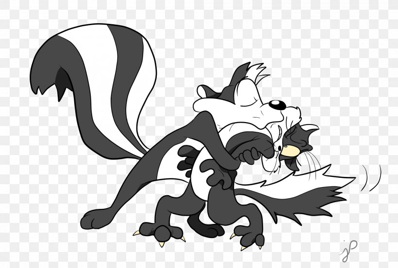 Penelope Pussycat Pepé Le Pew Looney Tunes, PNG, 2000x1350px, Penelope Pussycat, Animal Figure, Art, Black And White, Carnivoran Download Free
