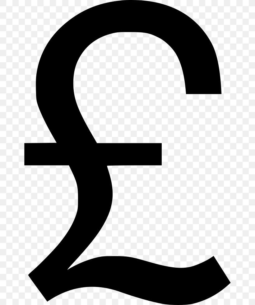 Pound Sign Pound Sterling Symbol Clip Art, PNG, 664x980px, Pound Sign, Area, Artwork, Black, Black And White Download Free